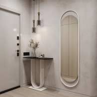 Журнальные столики, Стол консольный с металлическим подстольем ARFEO (Белый) 80*35*80