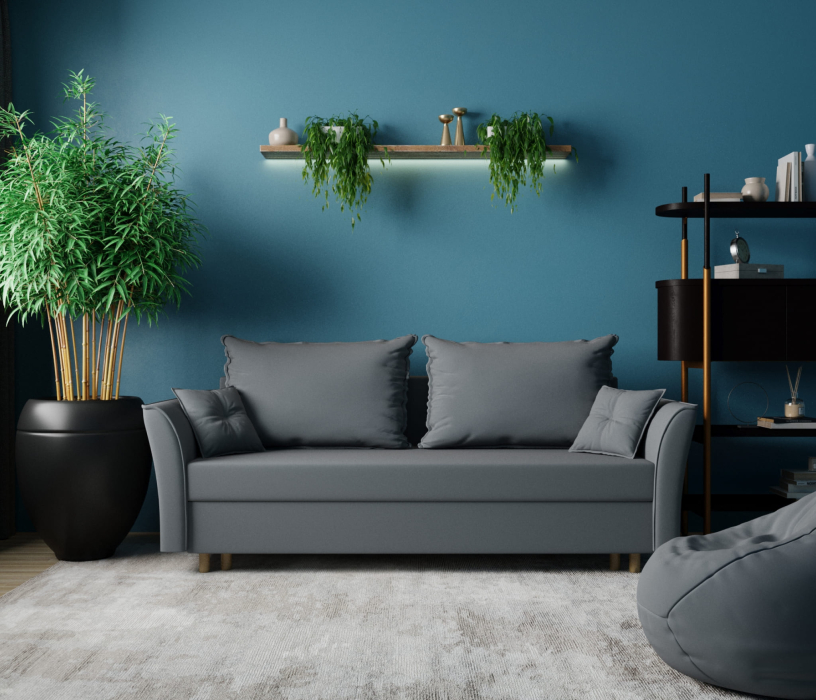 Диваны еврокнижки, Прямой диван Наоми,еврокнижка,велюр