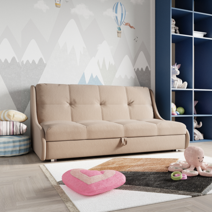 Диваны кровати со спальным местом, Прямой диван Куба на 1200 ППУ, велюр