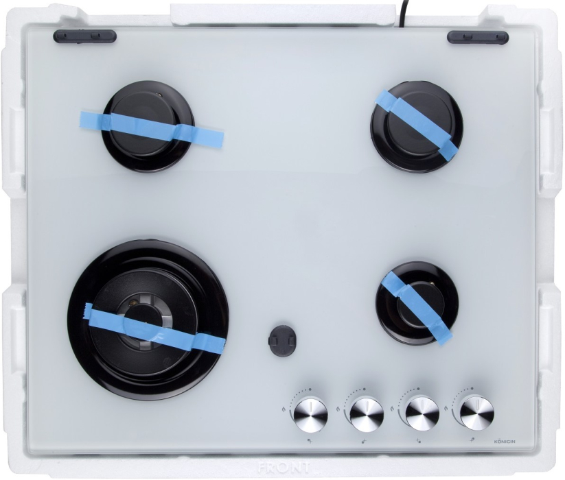 Встраиваемые варочные панели, Газовая варочная панель Konigin Blaze 604 Закаленное стекло