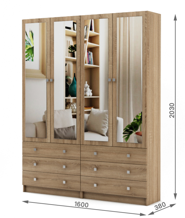 Шкафы распашные, Шкаф Бостон-23