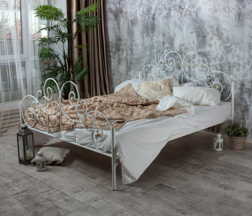 Кованые кровати, Кованая кровать Афина 1.8 с двумя спинками