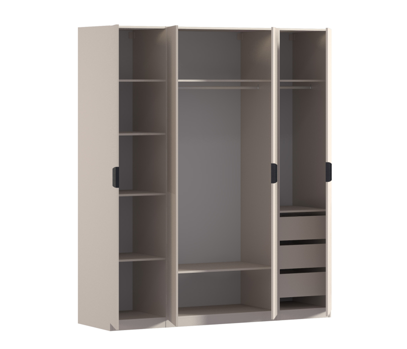 Для одежды, Шкаф четырехдверный Макс 2000 мм, вариант №4 (ЛДСП/МДФ)