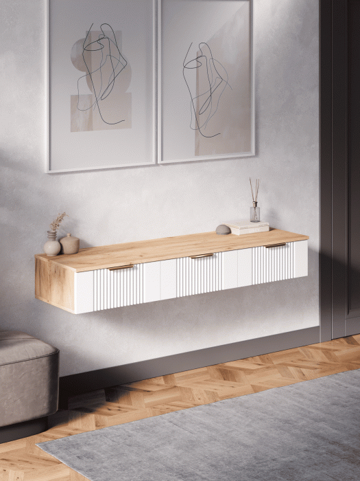 Гостиная, ТВ тумба подвесная Ингрия Luxe 3