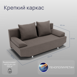 Прямой диван Сити ППУ, велюр