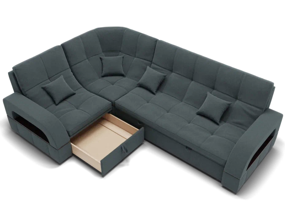 Диваны угловые в гостиную, Модульный диван Майами-3,микровелюр,антивандальная ткань,венеция