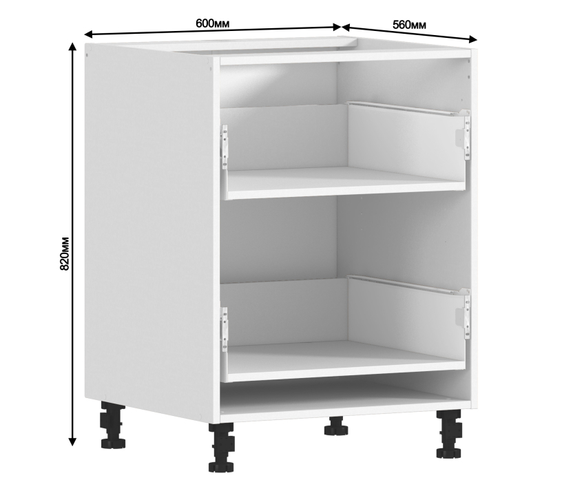 Корпус, Регина корпус для стола 2 ящ 60х82 см