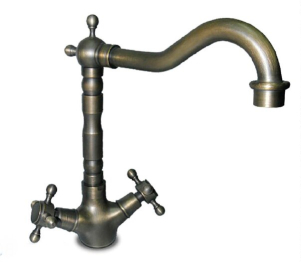 Смеситель GranFest  Ретро двухвентильный бронза 20608