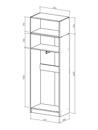 Шкаф Август-3  антресолью