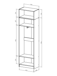 Шкаф Август-6 с антресолью