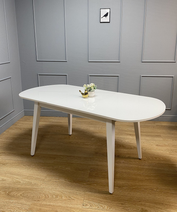 Обеденные столы, Стол Kenner 1300M раздвижной, стекло глянец