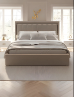 Мягкая кровать, Кровать Валенсия с подъемным механизмом 160х200 см велюр, серебро