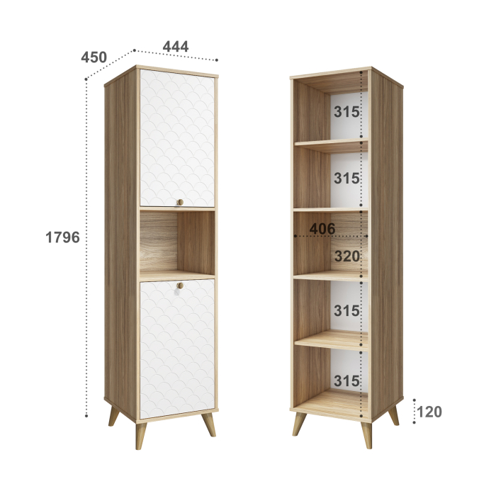 Шкафы пеналы, Шкаф-пенал Велламо ВО-03 