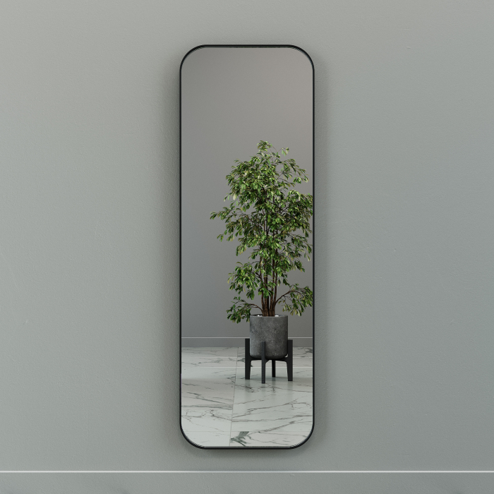 Зеркала в спальню, Дизайнерское настенное зеркало GENGLASS Kuvino M в металлической раме