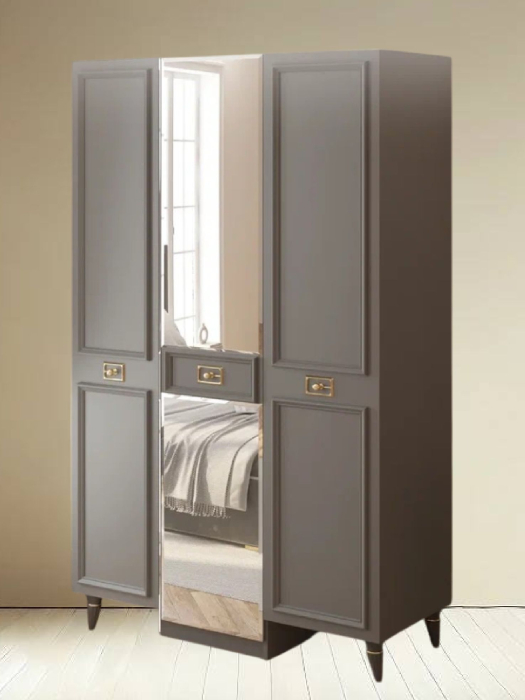 Шкафы распашные, Шкаф в спальню 3х дверный (золото)