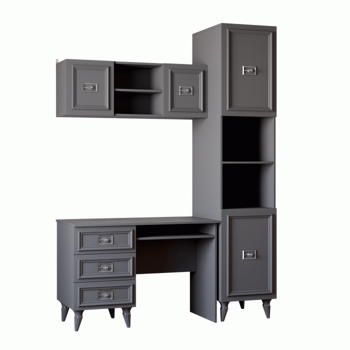 Шкафы пеналы, Шкаф пенал Валенсия серебро 45х60х220 см