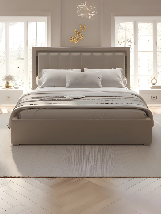 Мягкая кровать, Кровать Валенсия с подъемным механизмом 180х200 см велюр, серебро