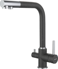 Смеситель GranFest для кухни Г-обр с краном питьевой воды