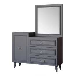 Комод Валенсия 120х42x90 см серебро