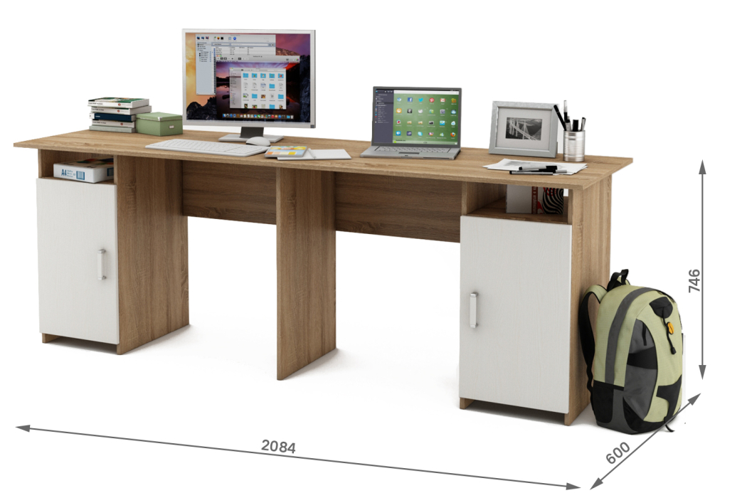 Прямые, Письменный стол Лайт-12