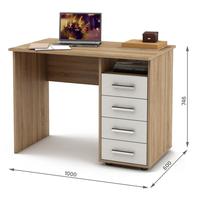 Прямые, Письменный стол Остин-3