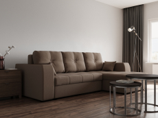 Диваны угловые в гостиную, Угловой диван Сенатор-3 ППУ, велюр