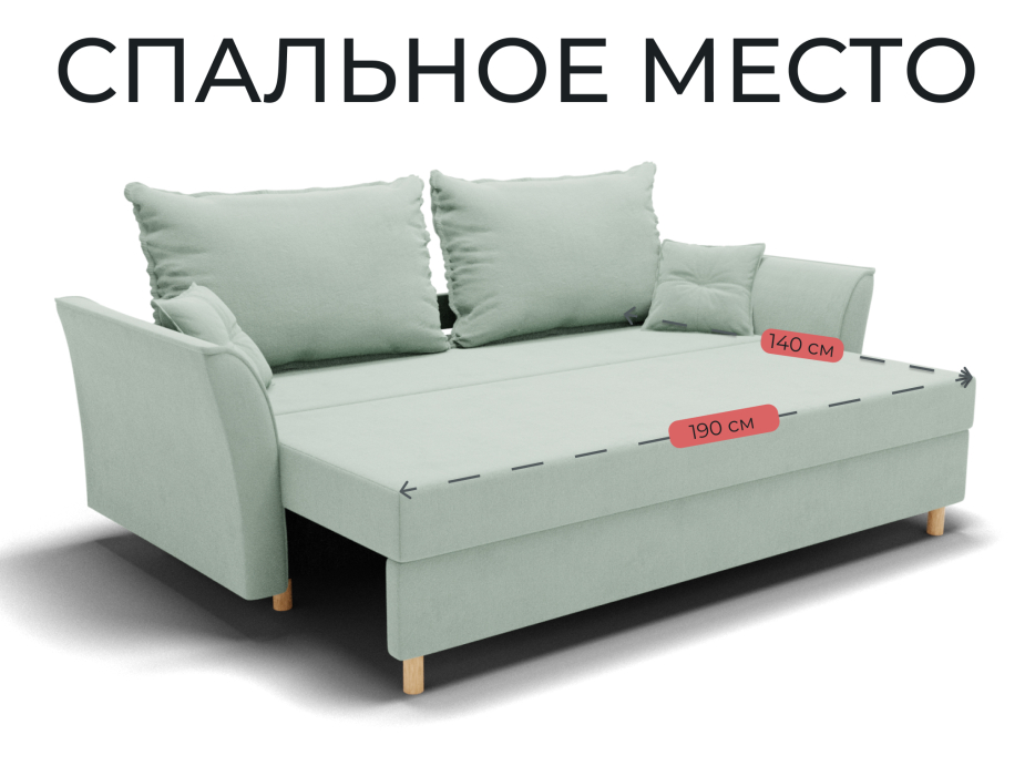 Диваны еврокнижки, Прямой диван Наоми,НПБ,еврокнижка,велюр