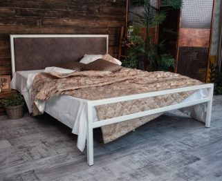 Кровать в стиле лофт Лоренцо 0.9 (Белый)