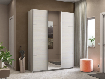 Шкаф-купе Прайм 3-х дверный ДСП/Зеркало/Доводчики 210х57х230