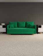 Диваны кровати со спальным местом, Прямой диван Санти,еврокнижка,велюр