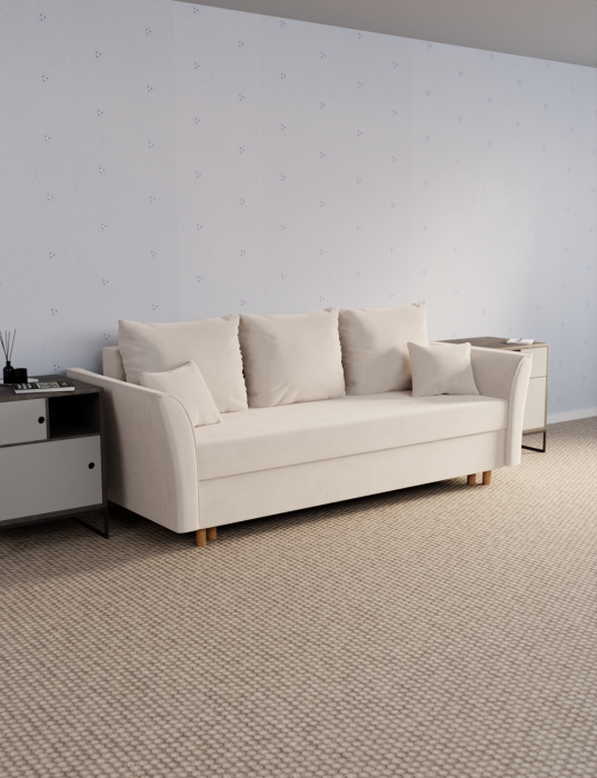 Диваны еврокнижки, Прямой диван Мелодия,еврокнижка,велюр