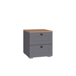 Тумба прикроватная Остин 16.152, серый графит, дуб золотой крафт