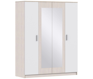 Уют СБ-2750/1.Н Шкаф 4х дверный с зеркалами Авиньон/Авиньон,Белый