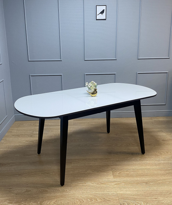 Обеденные столы, Стол Kenner 1300M раздвижной, стекло глянец