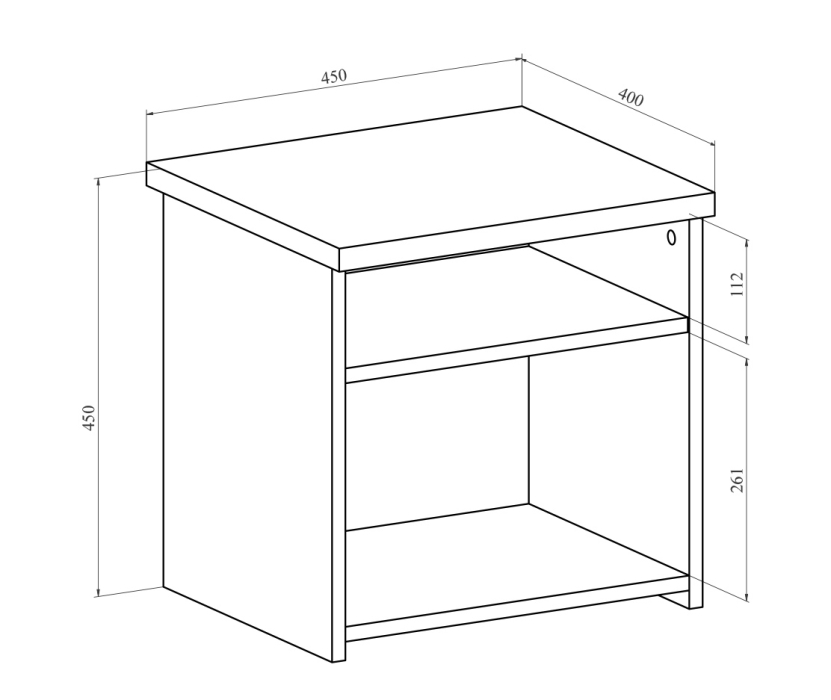 Прикроватные тумбы, Тумба прикроватная открытая Виктория ВИ-15