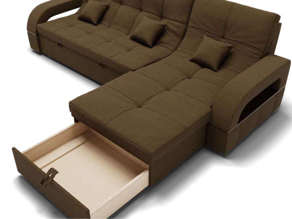 Диваны с ящиком для белья, Модульный диван Майами-2,микровелюр,антивандальная и водостойкая ткань,венеция