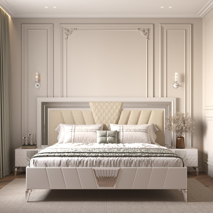 Кровати 180х200, Кровать двуспальная Савелья 180х200 см кашемир