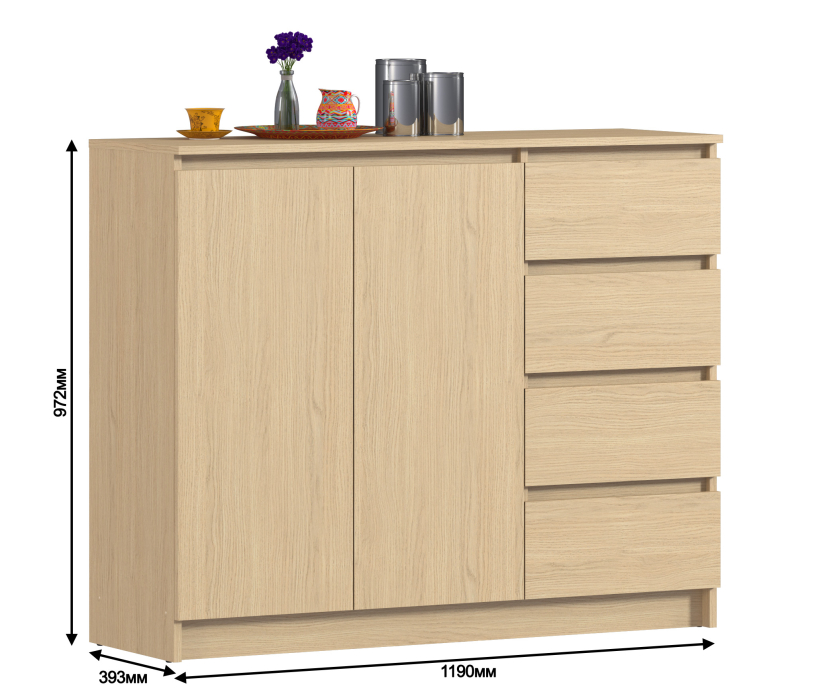 Комоды, Комод Леон СБ-3291 Дуб Винченца