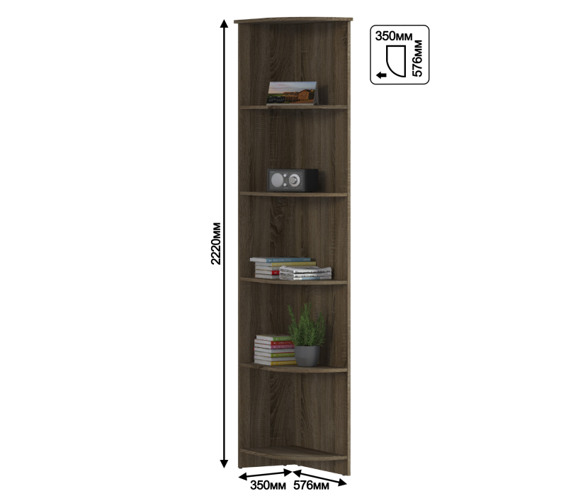 Открытые, Стеллаж торцевой Илона (Прованс) СБ-2668