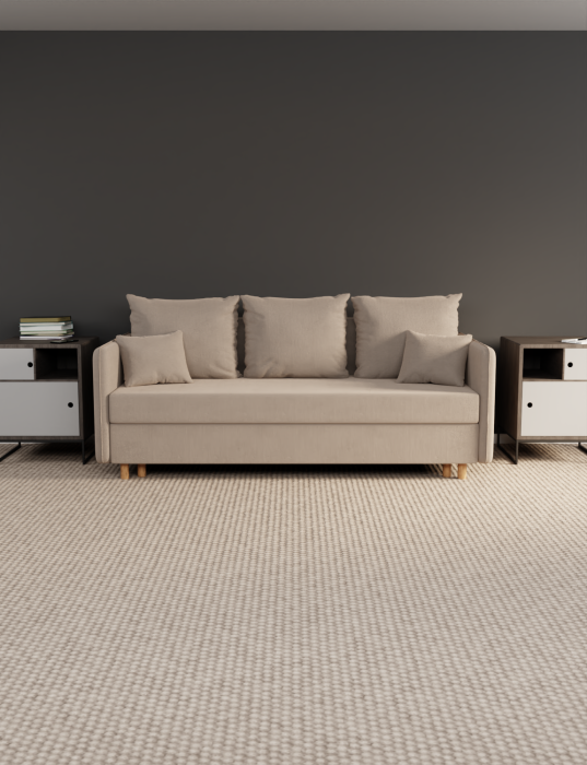 Диваны кровати со спальным местом, Прямой диван Санти,еврокнижка,велюр