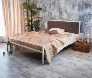 Кровать в стиле лофт Лоренцо 1.8 (Белый)