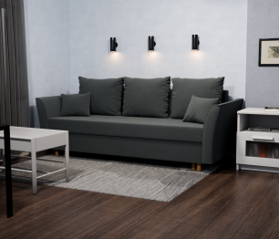 Прямой диван Мелодия,еврокнижка,велюр