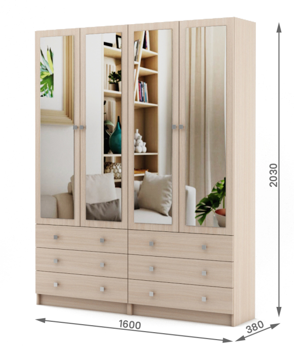 Шкафы распашные, Шкаф Бостон-22