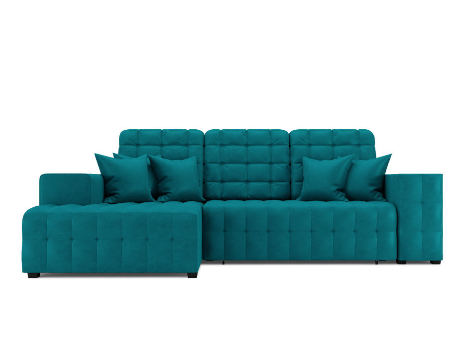 Диваны угловые в гостиную, Угловой диван Магерит левый угол, вельвет (бархат)