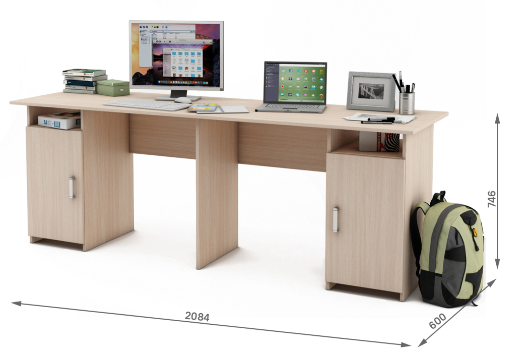 Прямые, Письменный стол Лайт-12