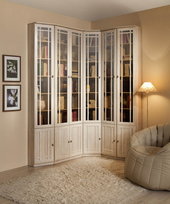 Угловые шкафы, Модульная система Sherlock (модуль 33) Шкаф для книг угловой