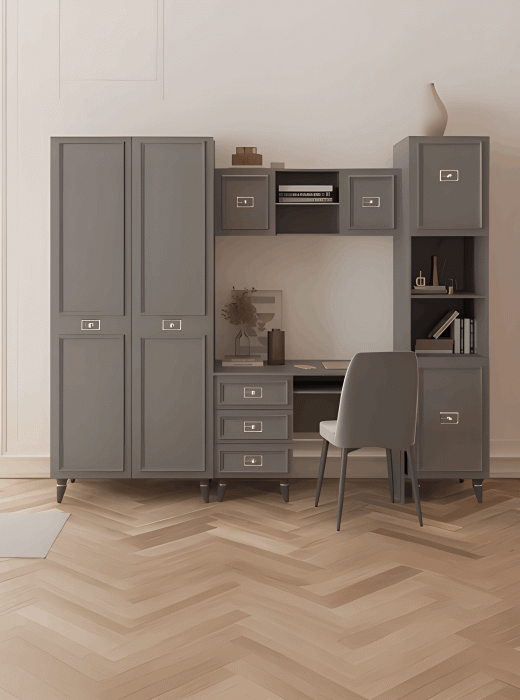 Прямые, Стол Валенсия письменный (1100х600х750) серебро