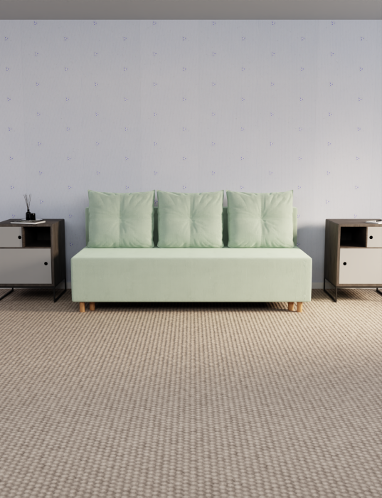 Диваны еврокнижки, Прямой диван Сияние,еврокнижка,велюр