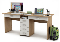 Детские парты, столы и стулья, Письменный стол с ящиками Лайт 11Я для двоих