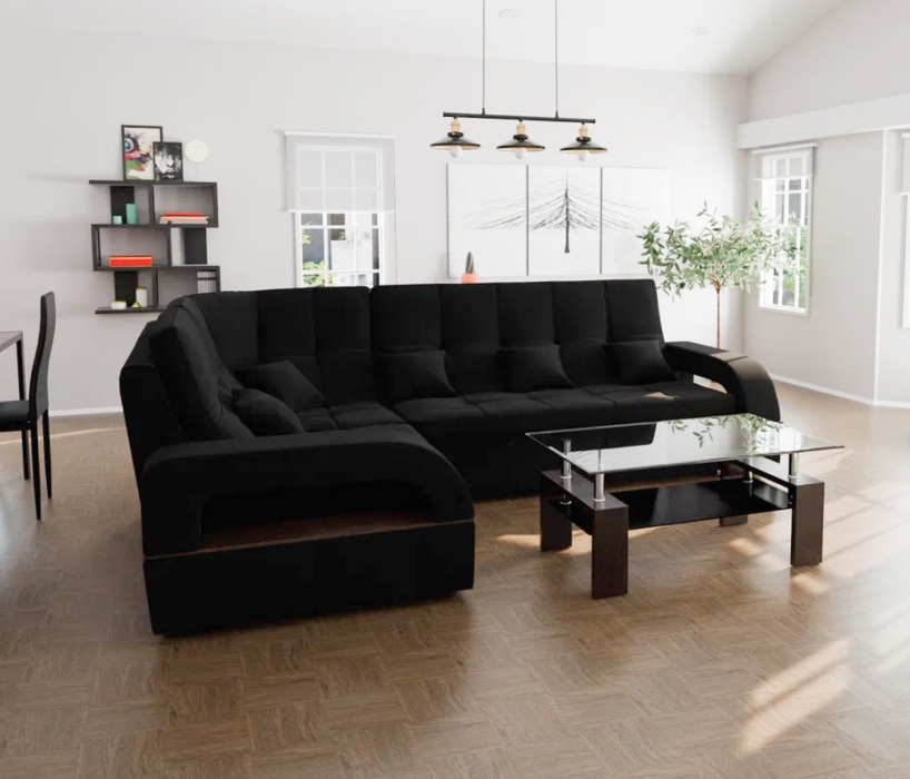 Диваны угловые в гостиную, Модульный диван Майами-3,микровелюр,антивандальная ткань,венеция